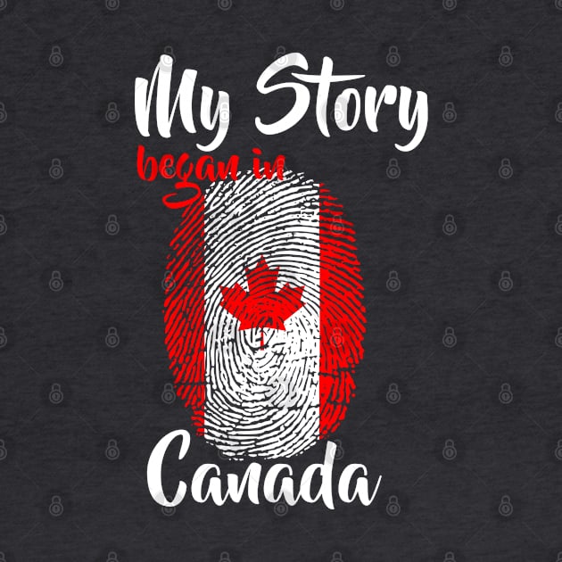 Canada Flag Fingerprint My Story DNA Canadian by Your Culture & Merch